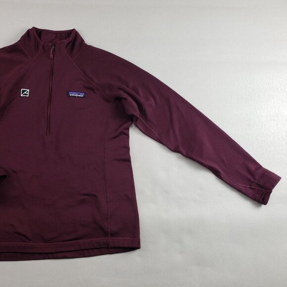 Patagonia Crosstek 1/4 Zip Jacket Womens Small Burgundy Long Sleeve Pullover - Picture 2 of 13